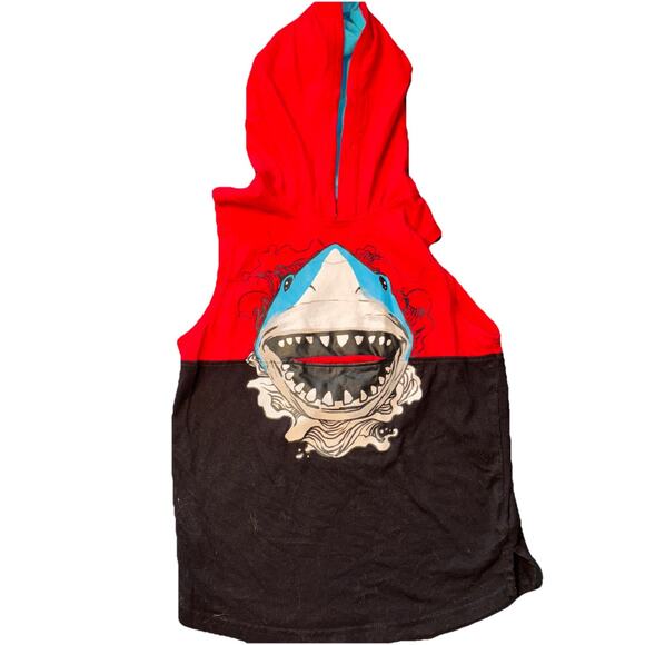 Boys Pocket Shark Funny Printed Graphic Jaws Shark Week T shirt Size 8 - Picture 1 of 8